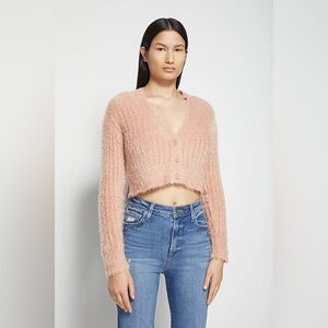 Jonathan Simkhai Pink Fuzzy Cardigan